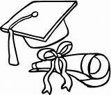 Graduation Coloring Drawing Diploma Pages Cap Congratulations Graduate Hat Clipart Gown Clip Printables Congrats Cliparts Color Drawings Sheet Educational Print sketch template