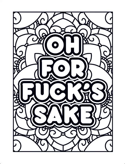 printable coloring pages  adults  swear words