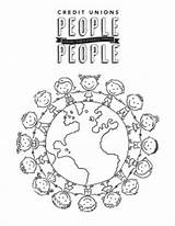 Coloring People Credit Helping Unions Union Prize Addition Contest Gift Under Special Children Card Years There sketch template
