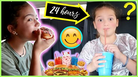 Eating Fast Food For 24 Hours Sister Forever Youtube