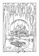 Coloring Cave City Carlsbad Caverns Pages Printable Large Edupics sketch template