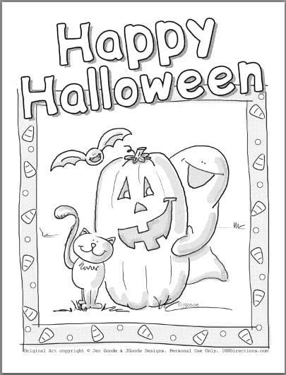 cute halloween coloring pages  directions