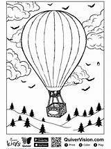 Air Hot Balloon Quiver Coloring Fun Kids Votes sketch template