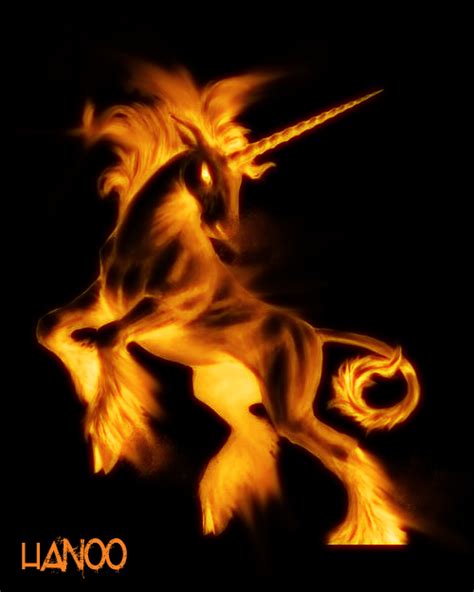 fire unicorn  darkchildh  deviantart