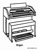 Organ Music Instrument Coloring Pages Colormegood sketch template