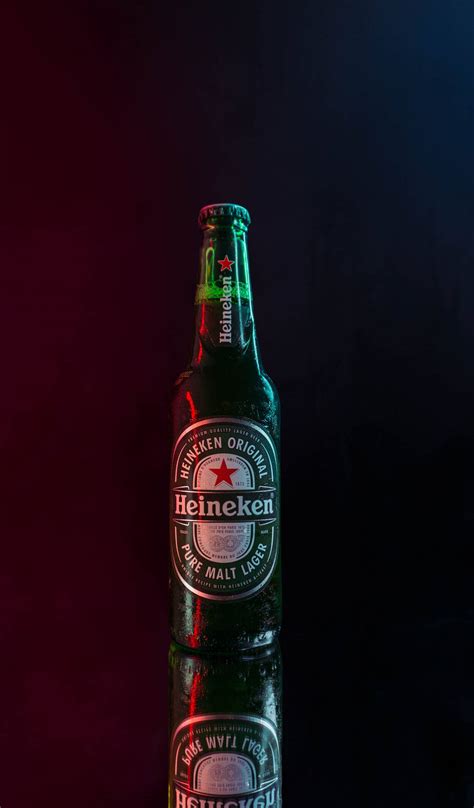 cinematic heineken lager beer bottle reflection wallpaper