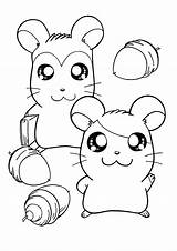 Coloring Pages Hamtaro Picgifs Cute Numbers sketch template