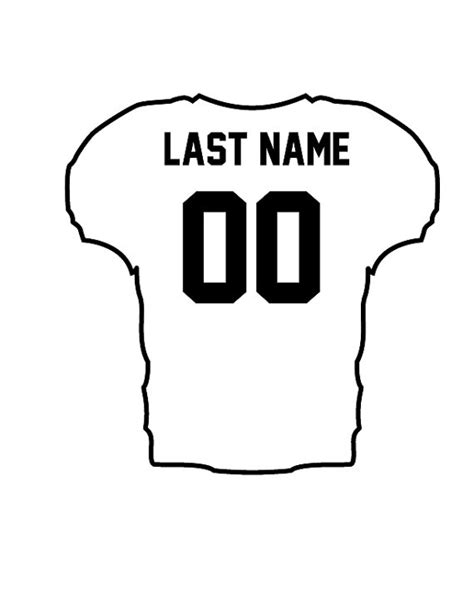 outlines  football jersey clipart