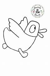 Duck Coloring sketch template