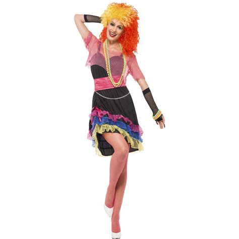 adult ladies eighties 80s pop star rock punk skater girl fancy dress