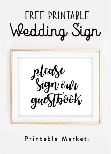 wedding sign printables