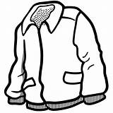 Jacket Lineart Clipart Openclipart Line Svg Log Into sketch template