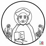 Loyola Ignatius Colouring Saint Pages sketch template