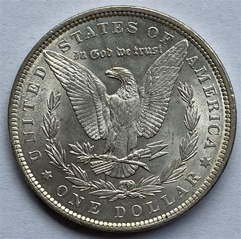 united states  america silver morgan  dollar   hughes coins