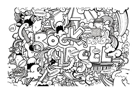 gambar doodle art coloring pages  printable  glum adults