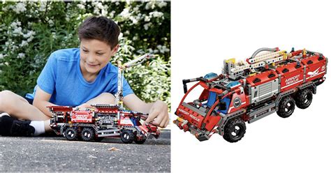 lego technic airport rescue vehicle building kit   daily