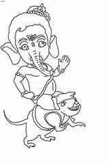 Ganesha Ganpati Sketch Bal Hanuman sketch template