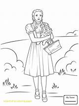 Oz Wizard Coloring Dorothy Pages Toto Dog Witch Holding Color Sheets Print Basket Good Printable Characters Kids Her Glinda Supercoloring sketch template