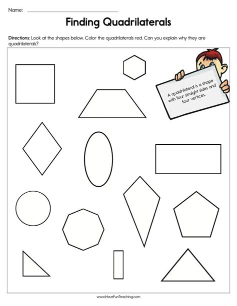 quadrilateral coloring activity answers coloring pages