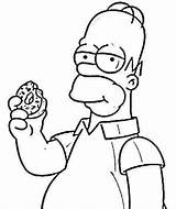 Simpsons Homer Coloring Donut Colorear Homero Comiendo Donuts Doughnut Faciles Rhodes Crespón Increíbles Bocetos Tatuajes Rosquilla Personagens Acessar Esponja Salvo sketch template