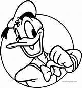 Duck Coloring Donald Circle Wecoloringpage sketch template