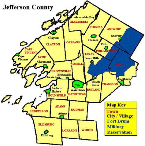 Town Of Watertown New York Map Of Jefferson County