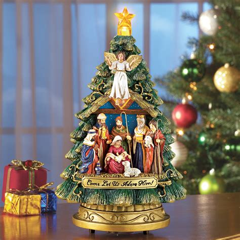 musical nativity scene christmas tree collections