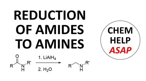 amide reduction amine synthesis youtube