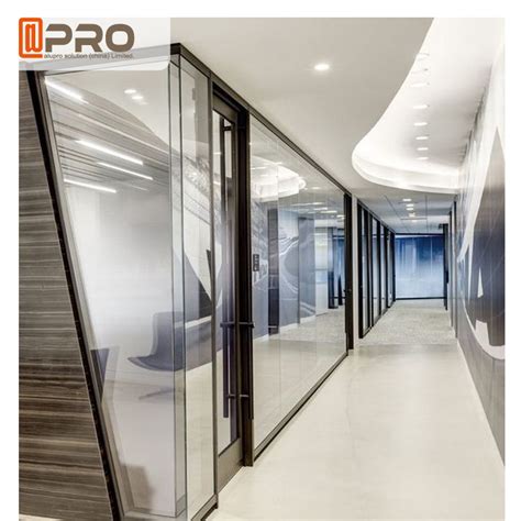 Soundproof Modern Office Partitions With Aluminum Alloy And Glass Door