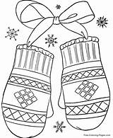 Winter Coloring Pages Mittens Kids Help Color sketch template
