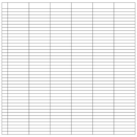 printable downloadable  blank spreadsheet templates  template