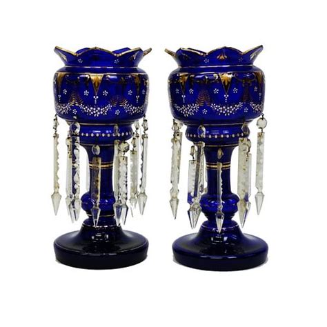 Pair Of Cobalt Blue Lusters Sold At Auction On 4th March Bidsquare