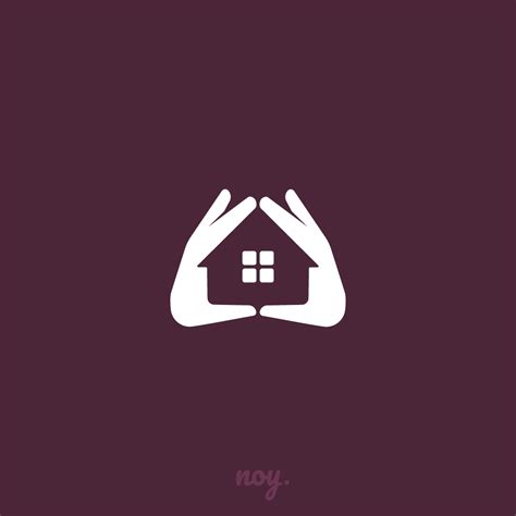 minimal hand house logo creative logo hand logo  logo logo