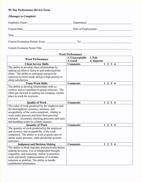 employee review form template     day review forms  word