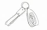 Car Key Drawing Keys Paintingvalley Drawings Contour sketch template