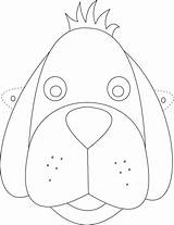 Coloring Mask Dog Cute sketch template