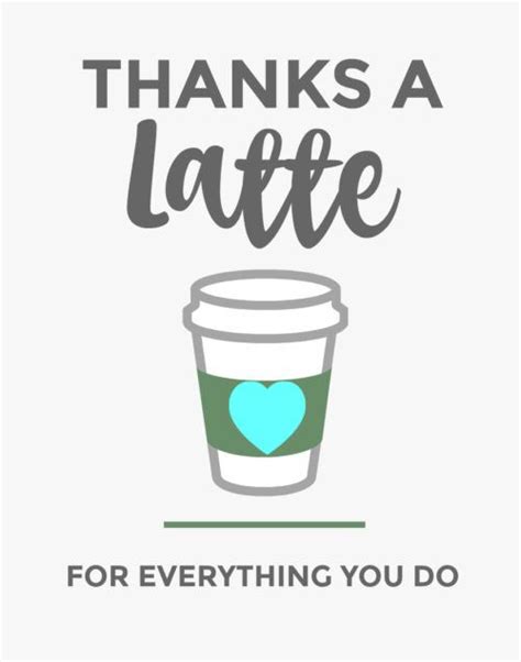latte gift tag   latte latte gift teacher
