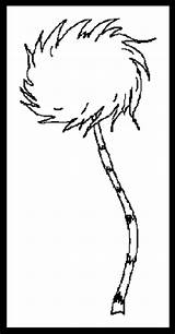 Lorax Seuss Truffula Horton Hears Printable Truffle Outline Suess Trufula Paintingvalley sketch template