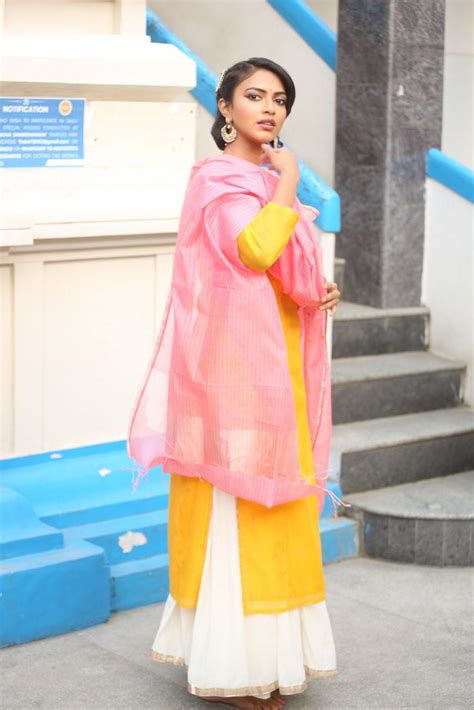 Amala Paul In Yellow Salwar Stills August 2019 8