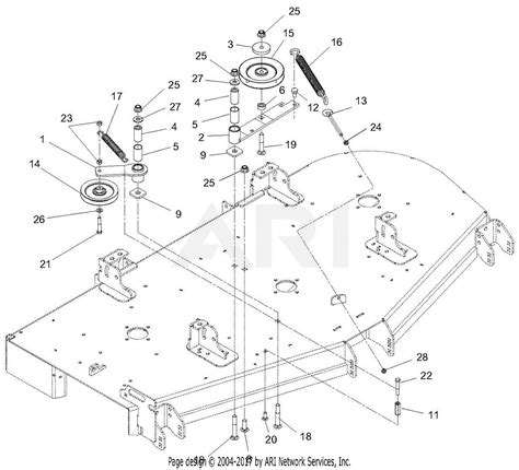 gravely    pro turn  parts diagram      belt idlers