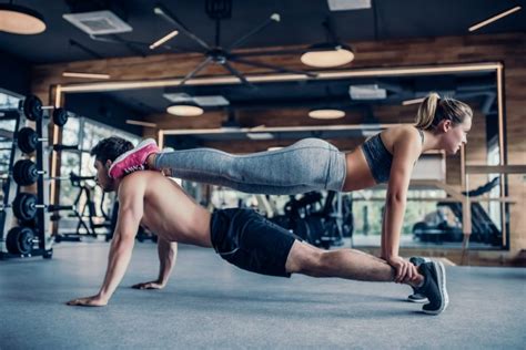 Couple Workout Routine Fit Together At Home