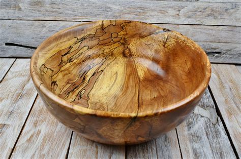 wooden centerpiece bowl spalted maple rustic bowl hand carved bowl spalted maple bowl