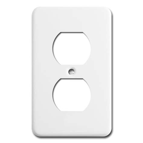 deep duplex electric outlet cover plate white