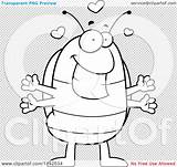 Pillbug Loving Clipart Cartoon Cory Thoman Outlined Coloring Vector Illustration Regarding Notes Quick sketch template