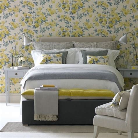 charming bedroom designs  floral wallpaper rilane
