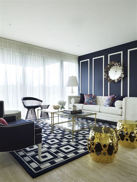 navy  gold interiors  prove   combo   elegant home page