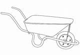 Wheelbarrow Drawing sketch template