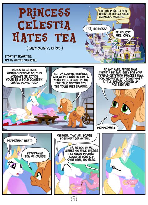 princess celestia hates tea page 1 by mister saugrenu on deviantart