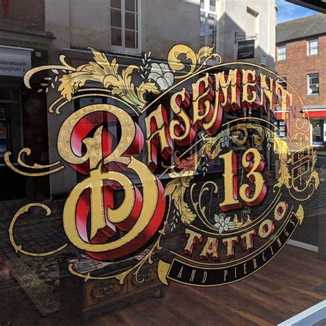 showcase  gold leaf lettering  glass sign painting lettering