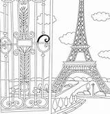 Ausmalbilder Torre Eiffel París sketch template